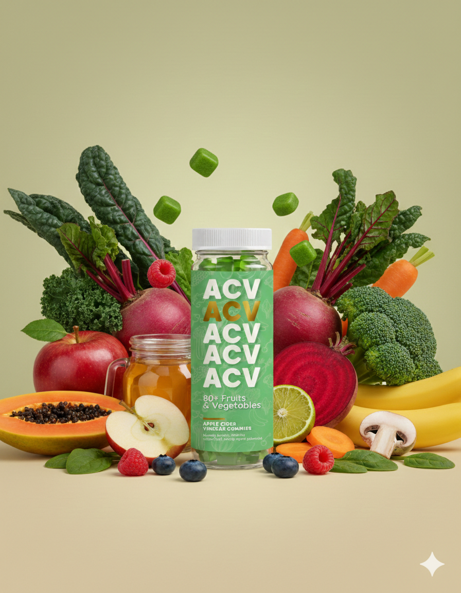 Fruit and Vegetable Gummies for Busy Professionals Who Can't Eat Perfect