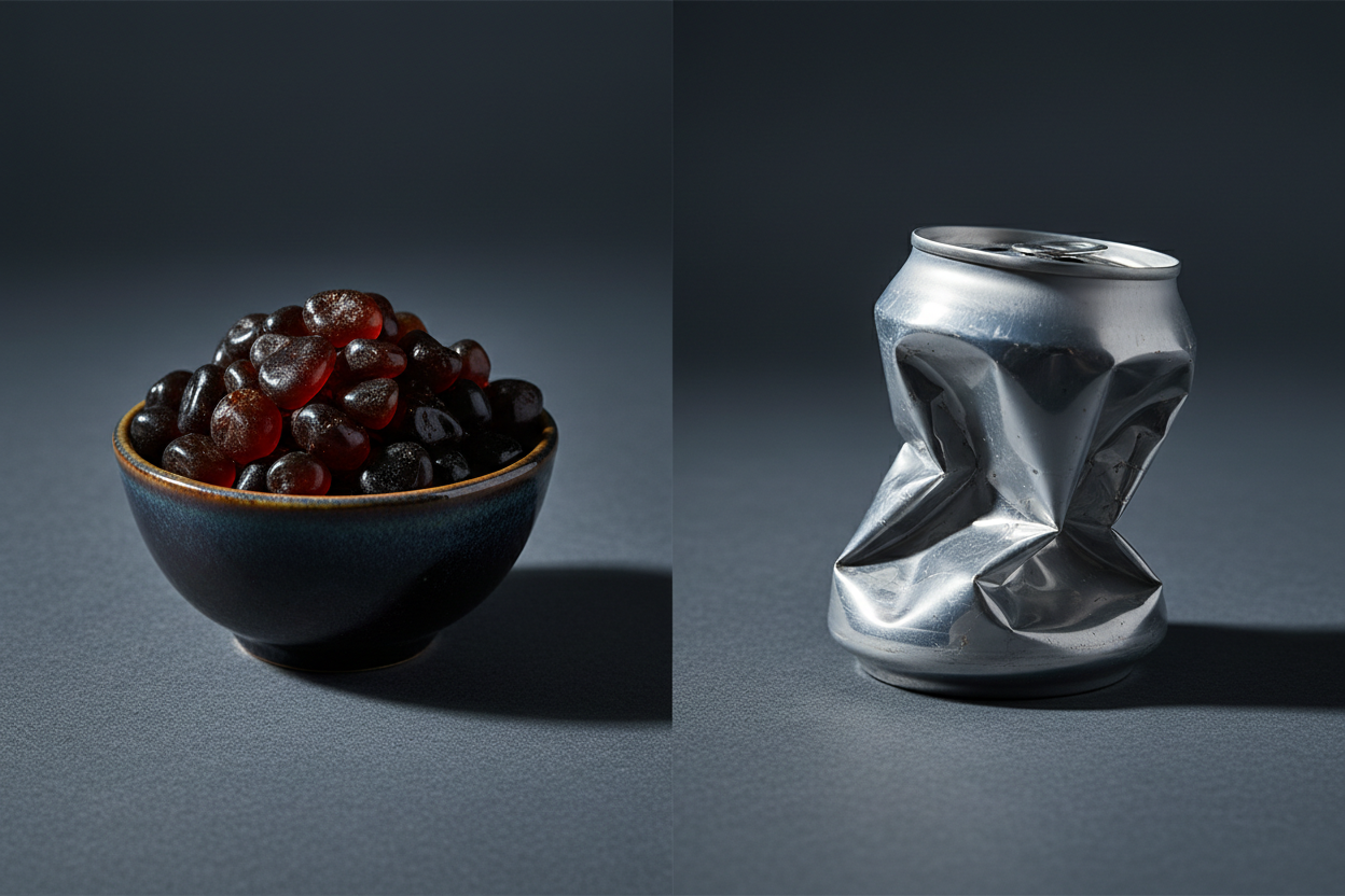 Shilajit Gummies vs Energy Drinks: Sustained Output vs the Spike and Crash