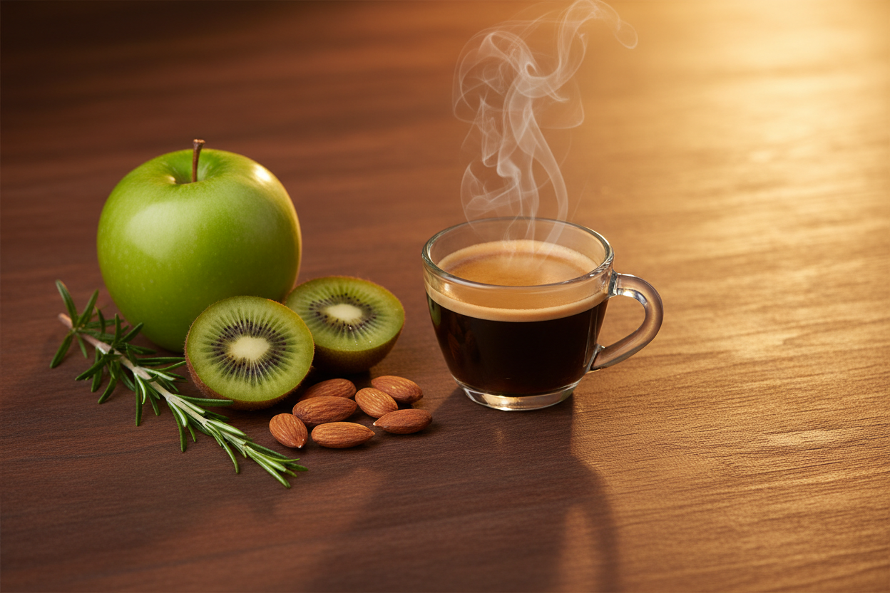 Pairing caffeine with whole-food nutrients