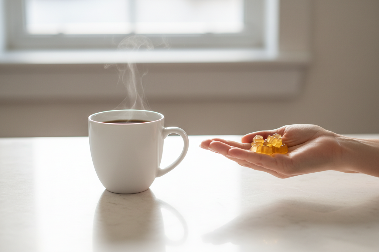 Caffeine gummies vs coffee comparison